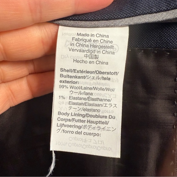 J.Crew Ludlow Tollegno 1900 Dark Blue Italian Wool Suit Jacket Size 40R NWOT - Picture 5 of 8